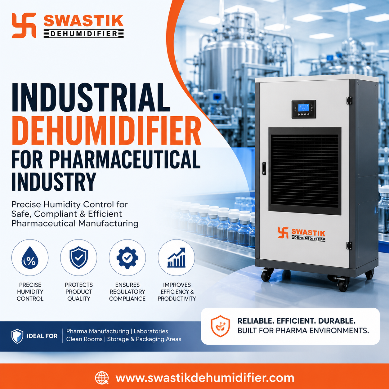 Industrial Dehumidifier for Pharmaceutical Industry